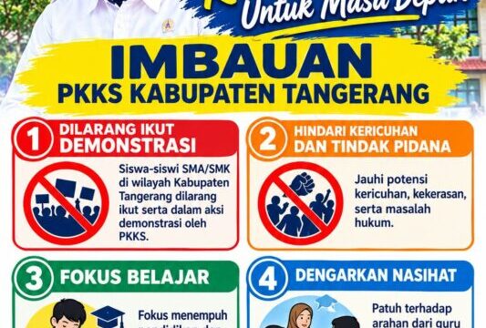 Perkumpulan Komunikasi Komite Sekolah (PKKS) Kabupaten Tangerang, Provinsi Banten, Imbau Kepada Siswa SMP/ SMA/SMK Tidak Ikut Aksi Demonstrasi